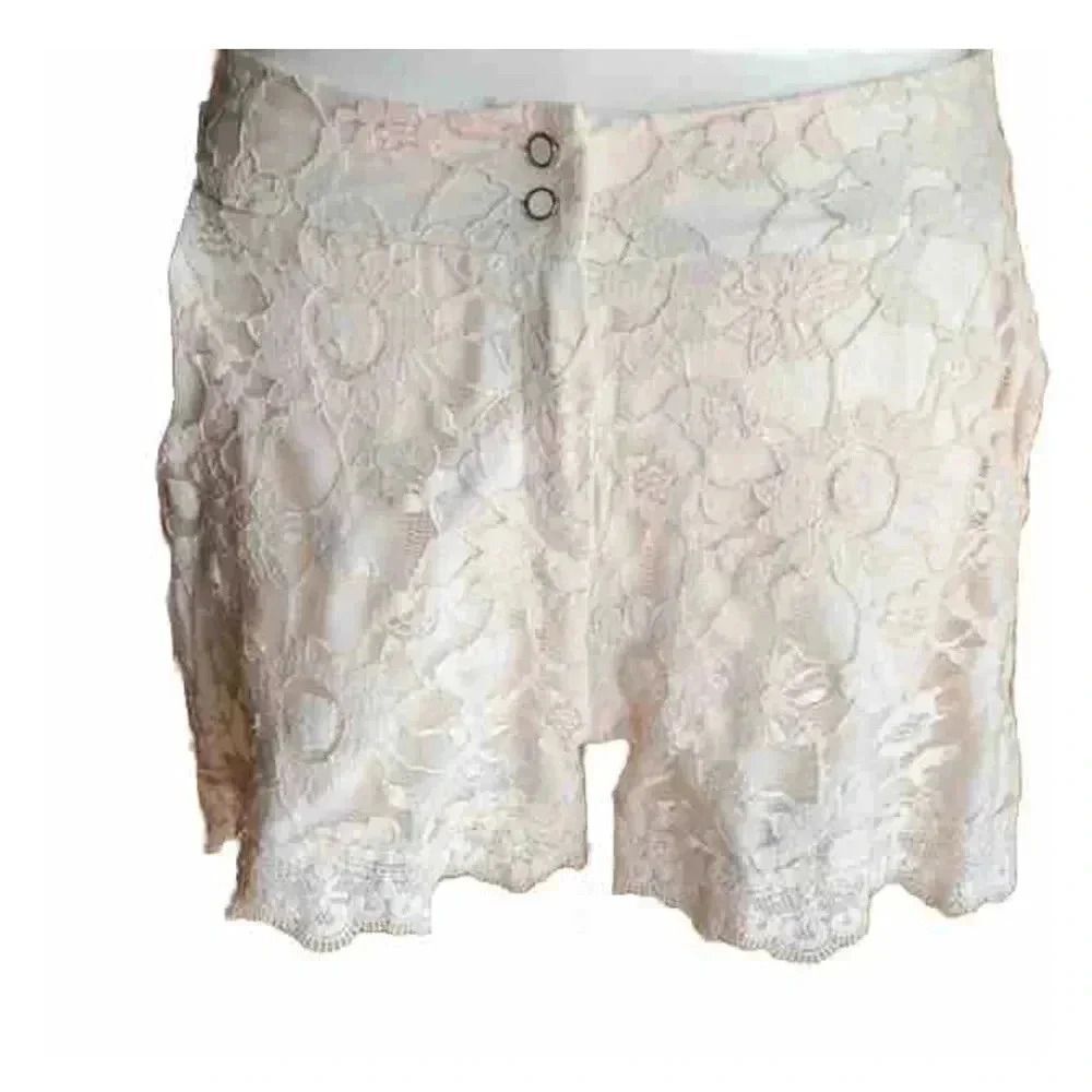 🌸Max and Riley Lace Women Cream Shorts Size Large 🌸‎